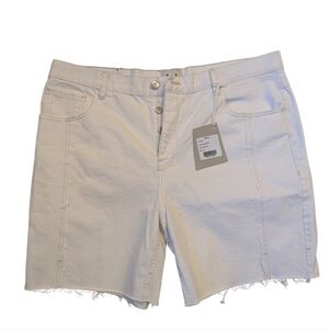 DALA 100% Organic Cotton Denim The Partner Short Size 18 White Optico